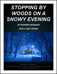 Stopping by Woods on a Snowy Evening Two-Part Mixed choral sheet music cover Thumbnail